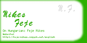 mikes feje business card